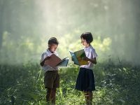 Kata-Kata Motivasi Pendidikan - Dua Anak Belajar