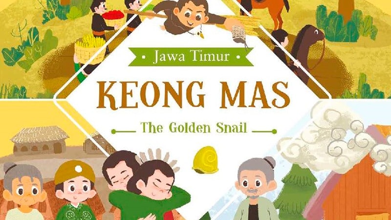 Cerita Rakyat Keong Mas - Cover Buku Keong Mas