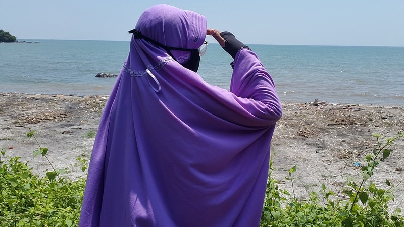 Kata-Kata tentang Hijab - Wanita Hijab Ungu
