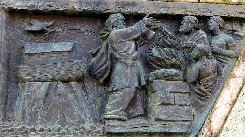 Cerita tentang Nuh - Ilustrasi Sang Nabi di Dinding