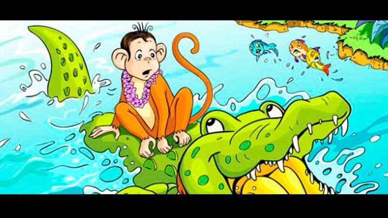 Cerita Fabel Monyet dan Buaya yang Serakah - Monyet di Punggung Buaya