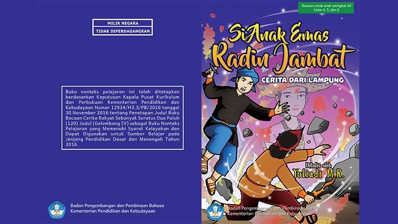 Cerita Rakyat Lampung Radin Jambat - Sampul Buku