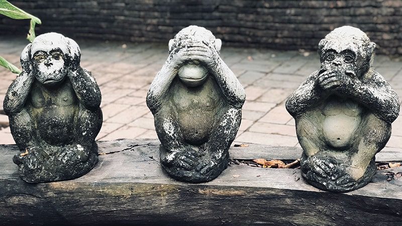 Kata-Kata Bijak Keren Singkat - Tiga Patung Monyet
