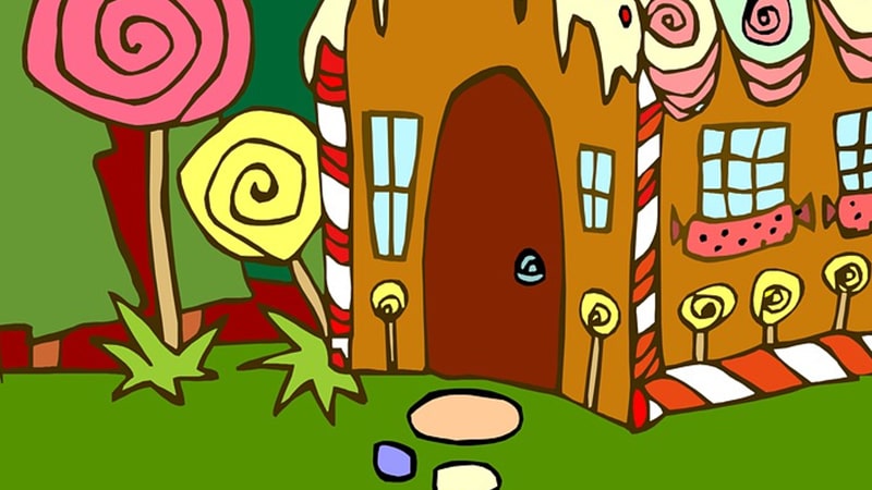 Dongeng Hansel dan Gretel - Ilustrasi Rumah Penyihir