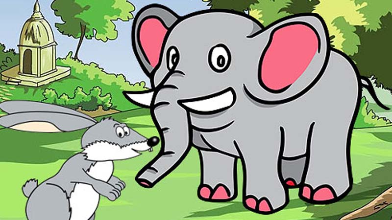 Cerita Fabel Gajah dan Kelinci - Berjalan Bersama