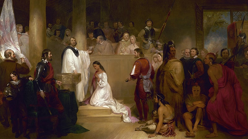 Cerita Dongeng Pocahontas - Pembaptisan Pocahontas