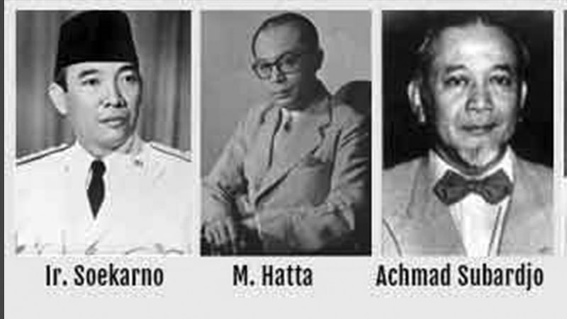 Pembentukan PPKI - Soekarno, Hatta, Achmad Soebardjo
